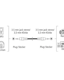 Alternative view of HAMA Аудио кабел, 3,5 мм жак - 3,5 мм жак, стерео, 0,5 м