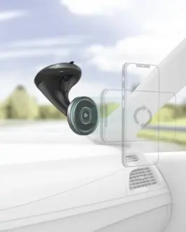 Alternative view of HAMA Магнитна стойка за кола за телефон MagLock, За предното стъкло, Черна