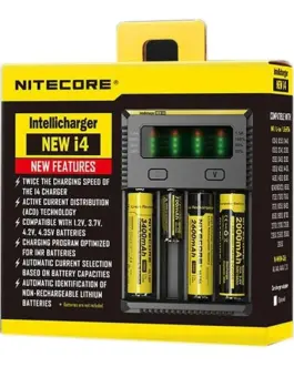 Alternative view of Зарядно у-во NITECORE i4, Universal Charger, LiIon and NIMH, 18650, CR123; AA, AAA, C, D