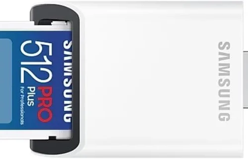 Alternative view of Карта памет Samsung PRO Plus, SD Card, 512GB, USB Четец, Бяла