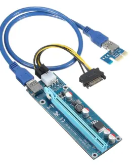 Конвертор Estillo Riser Card 6 Pin PCI-Е x 1 към PCI-Е x16 USB 3.0