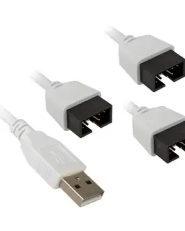 Alternative view of USB Хъб Lian Li PW-U2TPAB USB 2.0 1-към-3 Hub - Бяло