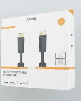 Alternative view of Кабел HAMA High-Speed, HDMI мъжко - HDMI мъжко, 4K, 18GB/s, Ethernet ,10 м, Позл. конектори, 2 филтъра, Черен