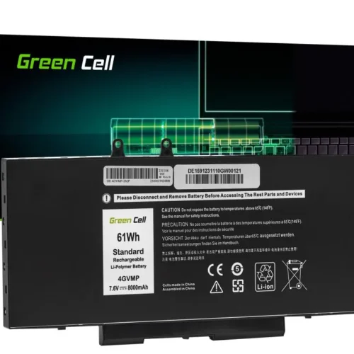 Батерия за лаптоп Dell Latitude 5400 5410 5500 5510 Precision 3540 3550 4GVMP 74V 8000mAh GREEN