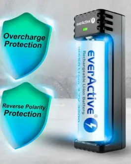 Alternative view of Зарядно устройство за LiIon батерии 3,7v CR18650,CR123,14500 1 гнездо USB micro LC-100 EverActive