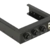 Метален панел 3.5" DeLock 2 x USB 2.0 Контролер за вентилатори