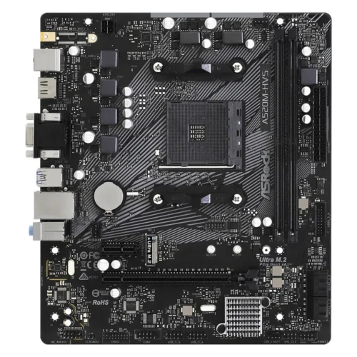 Alternative view of Дънна платка ASRock A520M-HVS, Socket AM4, mATX