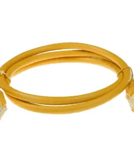 Alternative view of Мрежов пач кабел ACT U/UTP, CAT 6, RJ-45 - RJ-45, 0.5 m, Медни проводници, Жълт, Булк опаковка