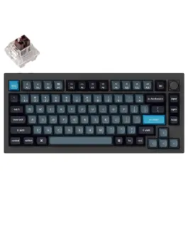 Alternative view of Клавиатура Keychron Q1 Pro Black-Blue QMK TKL K Pro Brown Switch RGB LED PBT