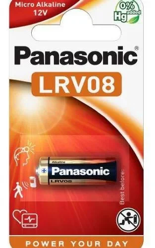 Алкална батерия PANASONIC А23 LRV08 12V За аларми 1бр. блистер