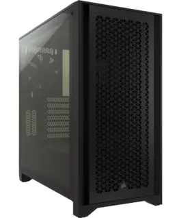 Кутия за компютър Corsair 4000D Airflow Mid Tower Tempered Glass Черна