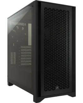 Кутия за компютър Corsair 4000D Airflow Mid Tower Tempered Glass Черна