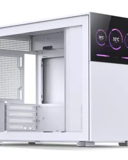 Кутия за компютър Jonsbo D31 Screen TG mATX Бял