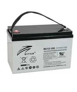 Оловна AGM Deep cycle батерия RITAR (DC12-100) 12V 100Ah F12/M8 За соларни
