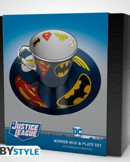 Alternative view of Комплект ABYSTYLE DC COMICS Mirror mug and plate set Logo, Чаша, Подложка с емблеми