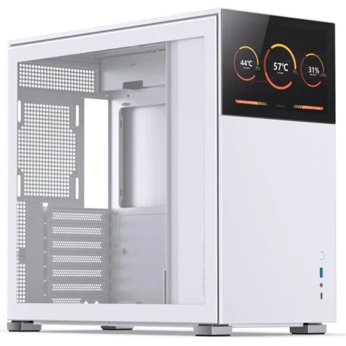 Кутия за компютър Jonsbo D41 Screen TG mATX Бял
