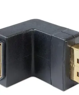 Адаптер Delock DisplayPort мъжко - DisplayPort женско 90°