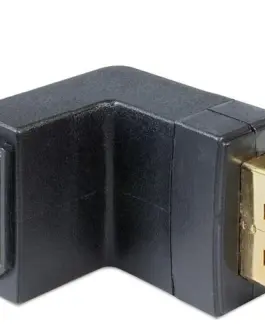 Адаптер Delock DisplayPort мъжко - DisplayPort женско 90°