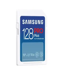 Alternative view of Карта памет Samsung PRO Plus, SD Card, 128GB, Бяла