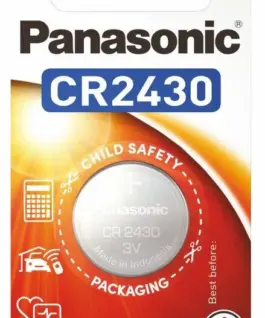 Бутонна батерия литиева PANASONIC CR2430 3V 1 бр. в блистер цена за 1