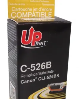 Мастилница UPRINT CLI526 CANON, С чип, Черен