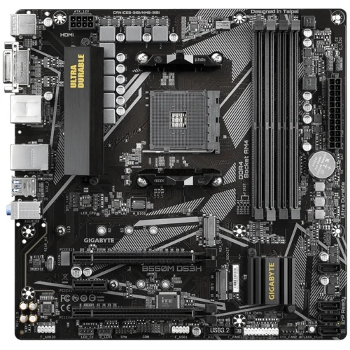 Дънна платка GIGABYTE B550M DS3H Socket AM4 4 x DDR4