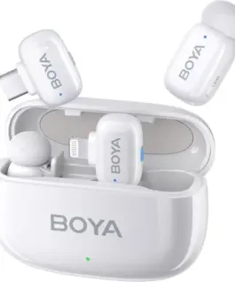 Безжична микрофонна система BOYA Mini за USB-C и DI - Бели