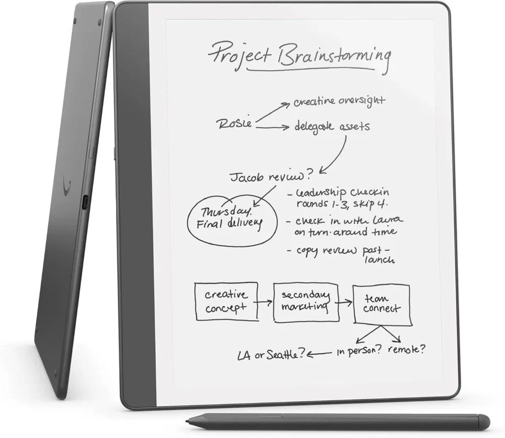 Amazon Kindle Scribe (2024) четец 32GB - 10.2" - с Premium Pen тъмно сив