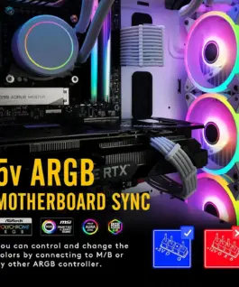 Alternative view of Комплект вентилатори EZDIY-FAB Moonlight White RGB PWM 120mm - 6 Pack