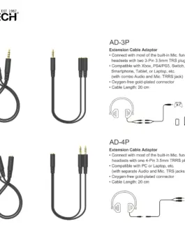 Alternative view of А4Tech Адаптер 3.5 mm жак женско - 2 x 3.5 mm жак мъжко