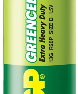 Alternative view of Цинк карбонова батерия GP R20, Greencell 13G-U2, 2 бр. в опаковка, blister, 1.5V