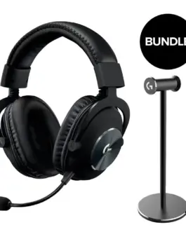 Бъндъл Геймърски слушалки Logitech PRO X + Поставка за