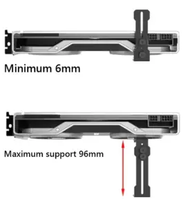Alternative view of Държач за графична карта Estillo 12cm, Алуминий, Бял