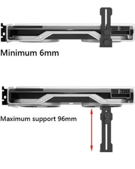 Alternative view of Държач за графична карта Estillo 12cm, Алуминий, Бял