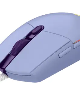 Alternative view of Геймърска мишка Logitech G102 LightSync, RGB, Оптична, Жична, USB, Лилав