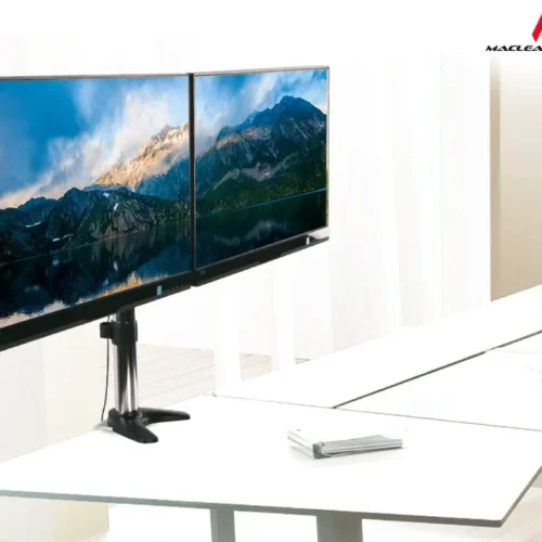 Alternative view of Maclean Handle desktop LCD monitors to the two MC-714 13-27 8kg aluminum