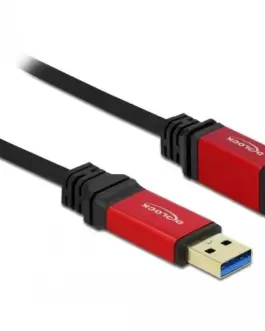 Alternative view of Кабел Delock USB-A мъжко - USB-B мъжко, 2 м, Premium, Екраниран, Черен