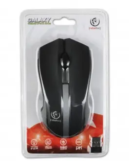 Alternative view of Rebeltec Wireless optical mouse, GALAXY черен/silver, rubber surface