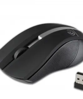Rebeltec Wireless optical mouse GALAXY черен/silver rubber surface
