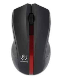 Alternative view of Rebeltec Wireless optical mouse, GALAXY черен/червен, rubber surface