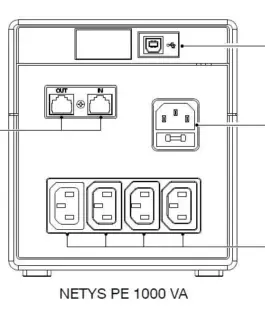 Alternative view of Socomec NETYS PE UPS 1000VA/600W230V/AVR/4XIEC 320, LED, USB