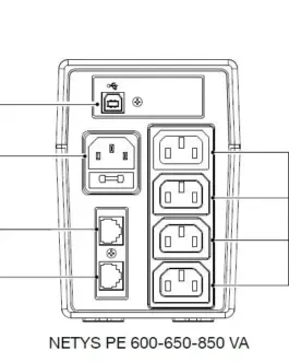 Alternative view of Socomec UPS NETYS PE 650VA/360W 230V/AVR/4XIEC,USB,LED