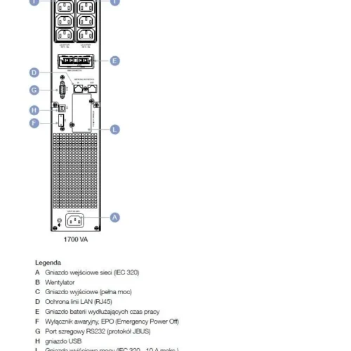 Alternative view of Socomec NETYS PR 1700VA/1350W /AVR/LCD/8xIEC/USB/EPO