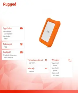 LaCie Rugged 1TB USB 3.1 2