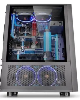 Thermaltake Core X71 Full Tower USB3.0 Tempeчервен Glass - черен