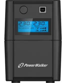 Alternative view of PowerWalker UPS LINE-INTERACTIVE 650VA 2X SCHUKO, RJ11 IN/OUT, USB, LCD