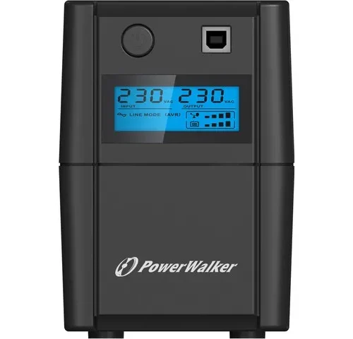 Alternative view of PowerWalker UPS LINE-INTERACTIVE 650VA 2X SCHUKO, RJ11 IN/OUT, USB, LCD
