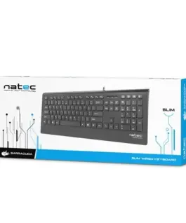 Natec Keyboard BARRACUDA Slim черен USB