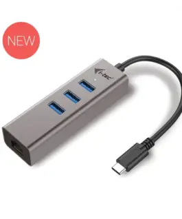 i-tec USB-C Metal 3 Port HUB with Gigabit Ethernet адаптер