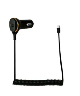 LogiLink зарядно за кола USB with кабел USB-C 10.5W